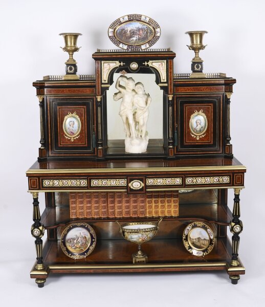 Antique Victorian Amboyna Inlaid Bonheur Du Jour C1860 19th C | Ref. no. 08143 x | Regent Antiques